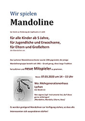 Plakat Mandoline von Siegrun Güldenstein